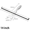 Window Squeegee Silicone Rubber Scrape 10'' 12'' 14'' INCH Shower Squeegee Stainless Steel Bathroom Glass Window Car With Hook 4