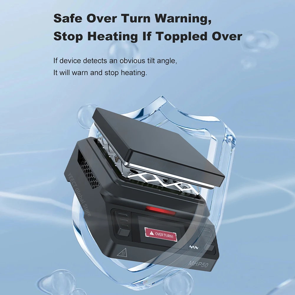 MINIWARE MHP50 Mini Hot Plate Preheater 50*50mm Heating Area Constant Temperature Heating Table 350℃ Intelligent Heating Tool 6