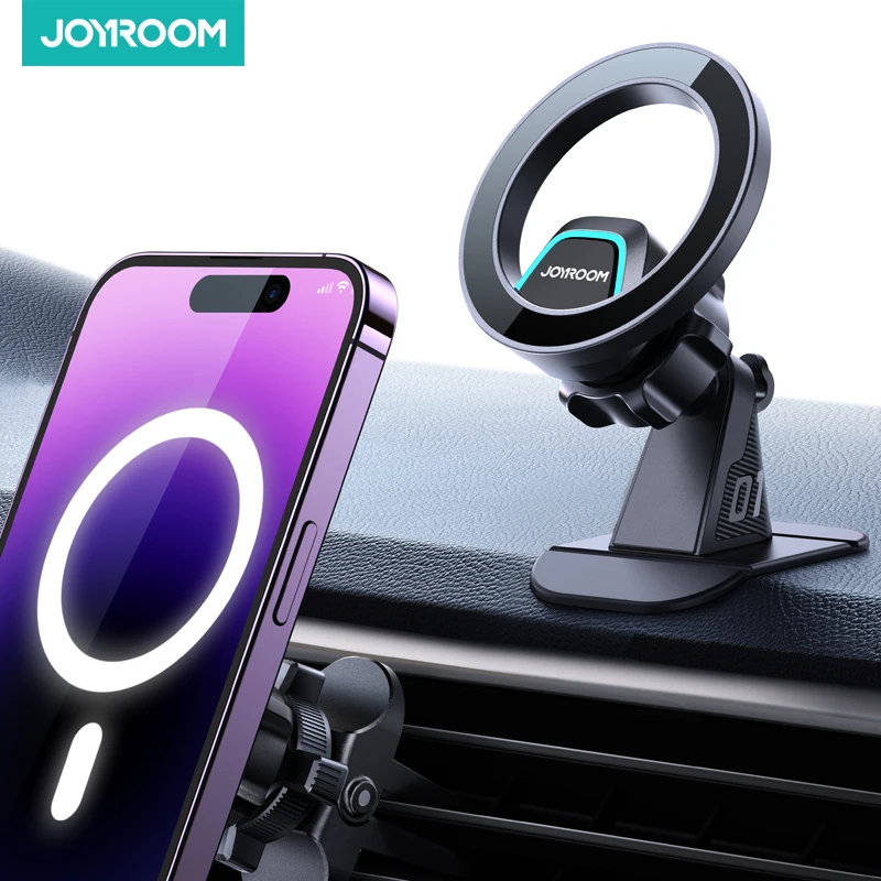 

Joyroom Magnetic Car Phone Holder Universal For iPhone 14 13 12 Pro Car Phone Stand Support Clip Mount Holder Magsafe Holder