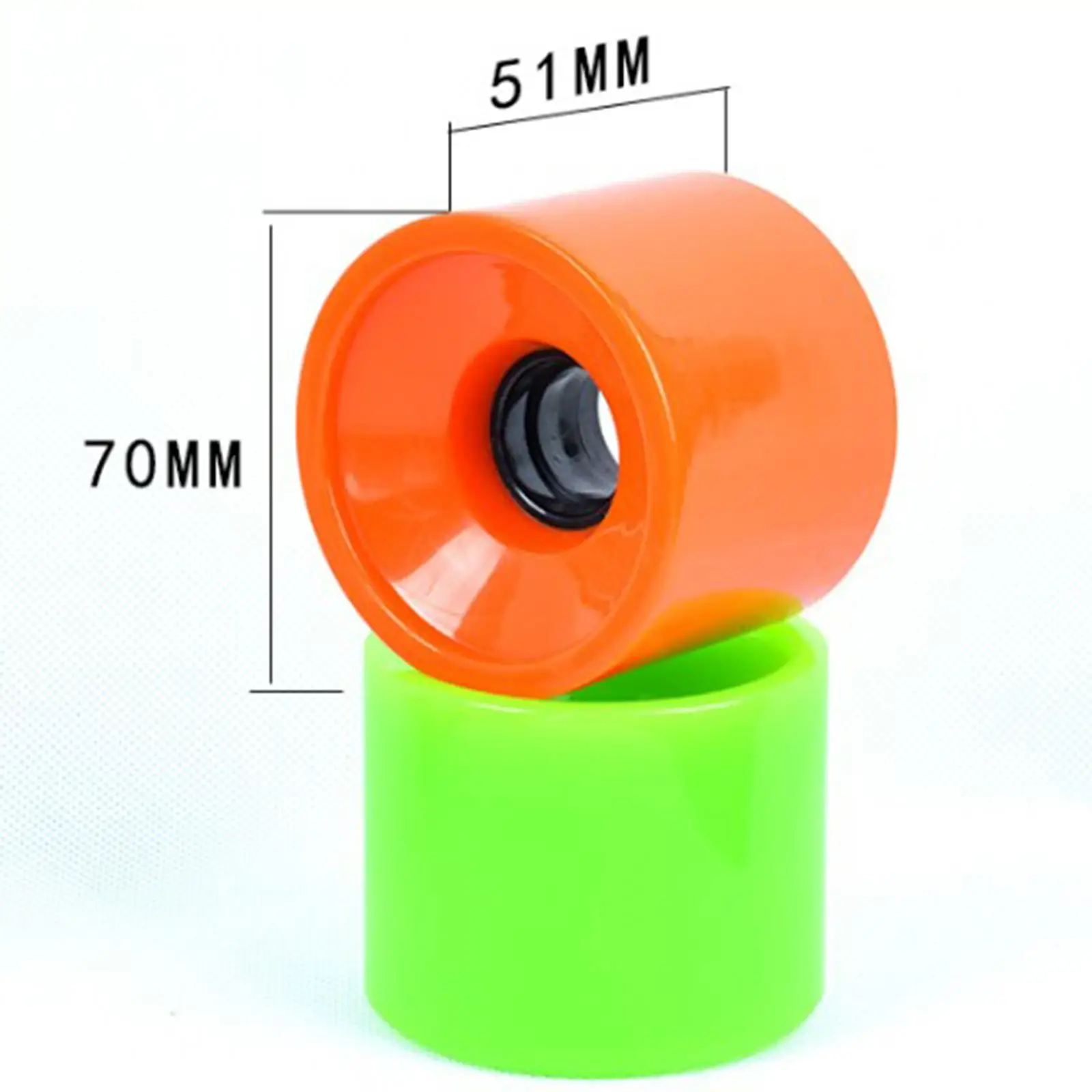 스케이트보드 휠 70mm 78A PU 소프트 롤러 ABEC-9 베어링 커버 액세서리 (롱보드 및 전동 스케이트보드용)