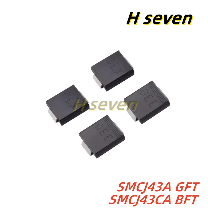 10 Pz Smcj43A Gft Smcj43Ca Bft 43V Smc Patch Tvs Diodo Di Soppressione Transitoria