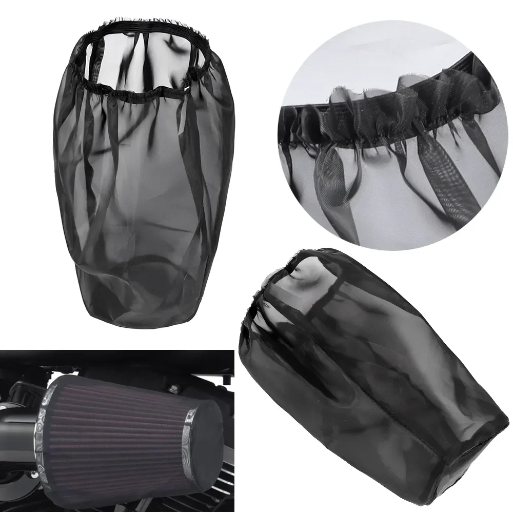 

For Harley Air Cleaner Kits XL 1200 Touring Softail Dyna Motorcycle Air Filter Heavy Breather Rain Sock Black Protective Cover