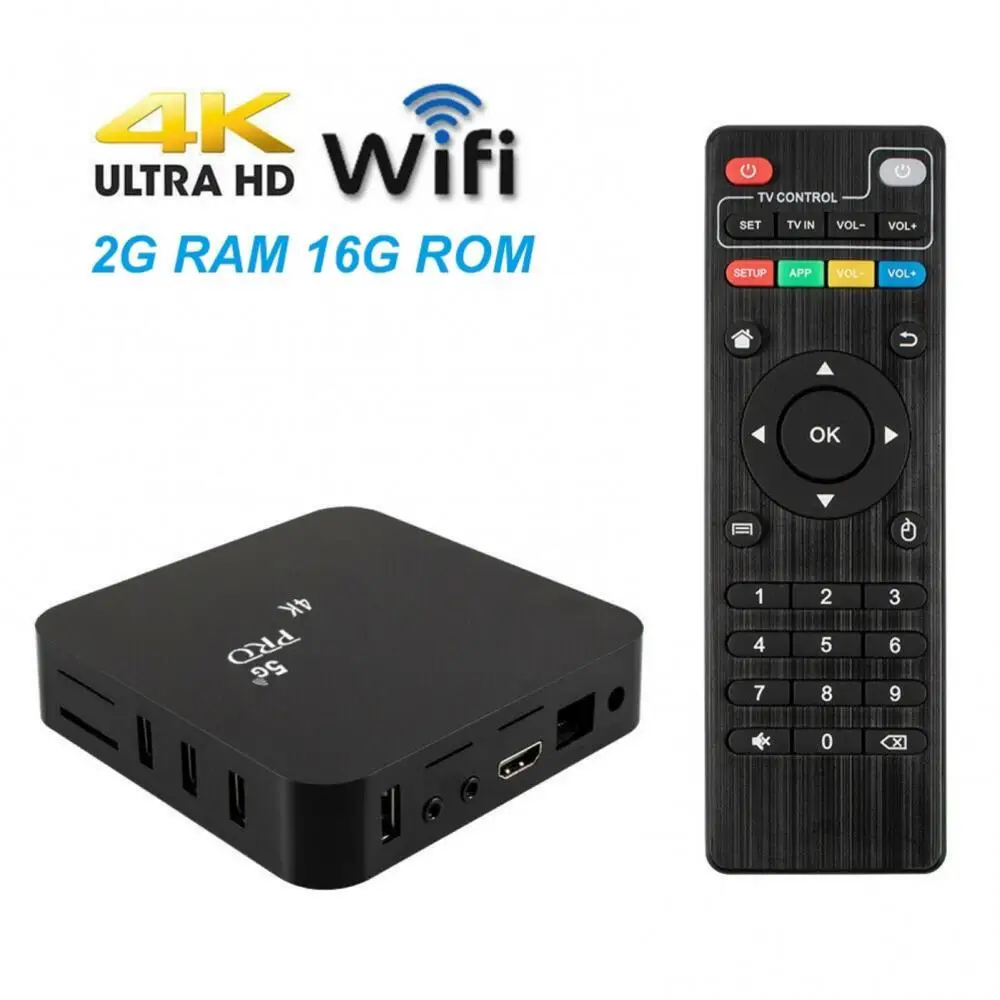 

V88 Set Top Box 5G Dual Band WiFi 4K Smart TV Box 2+16G/1+8G 1080P TV Set Top Box Remote Control TV Box US/EU/UK Plug