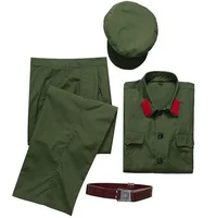 Chinese Officer Mao Cadre Green Uniform Suit Costume Coat 1960‘s CN Army Cosplay Costume Prop for Men Women 1