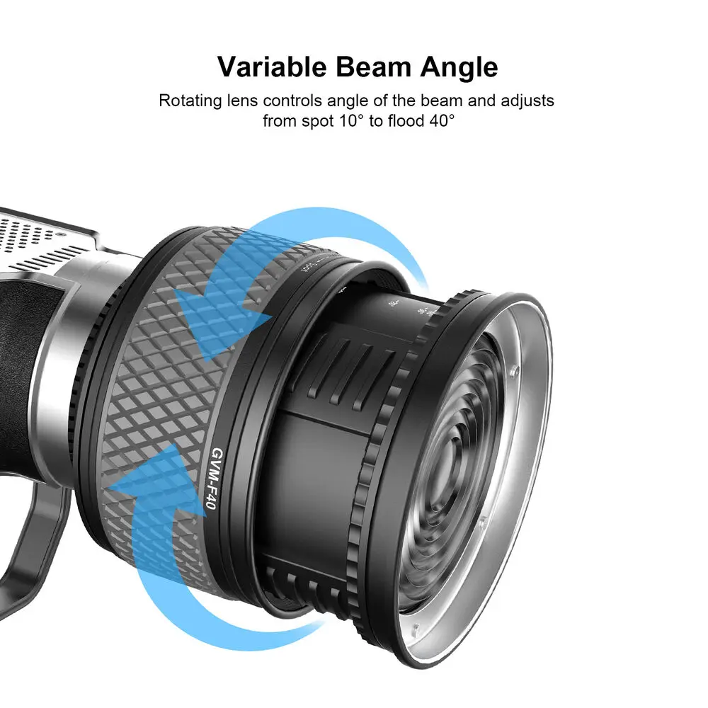 GVM F40 Fresnel Attachment for LED Light Spotlight Brightness Improve Compatible