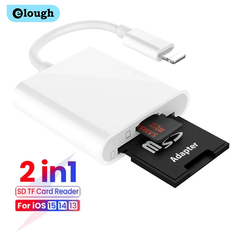 Elough 3 In 1 Adattatore Type-C Lightning Memory Tf Sd Card Reader Usb C Cardreader Conventor Per Iphone Samsung Xiaomi Huawei