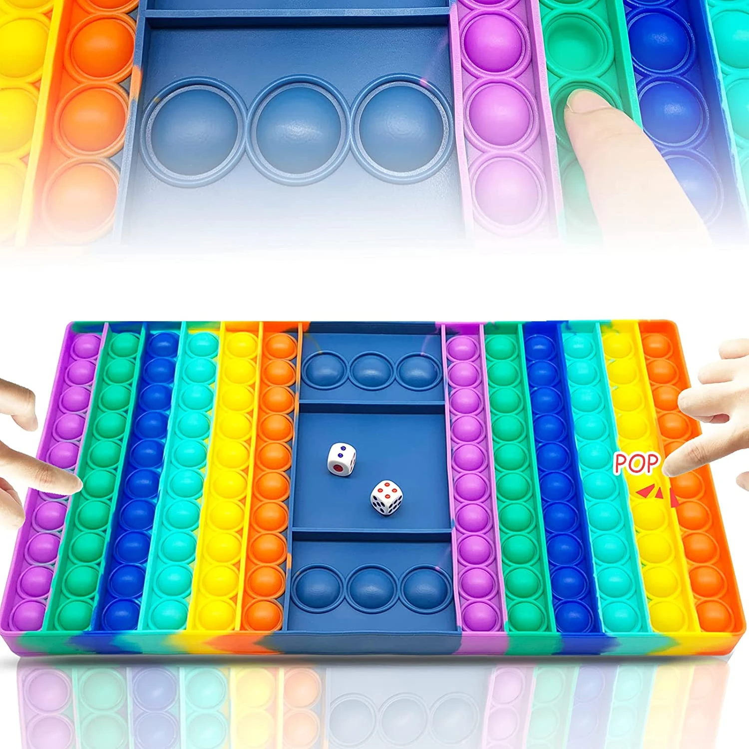 zimfanqi Popits Fidget Toy Big Rainbow 