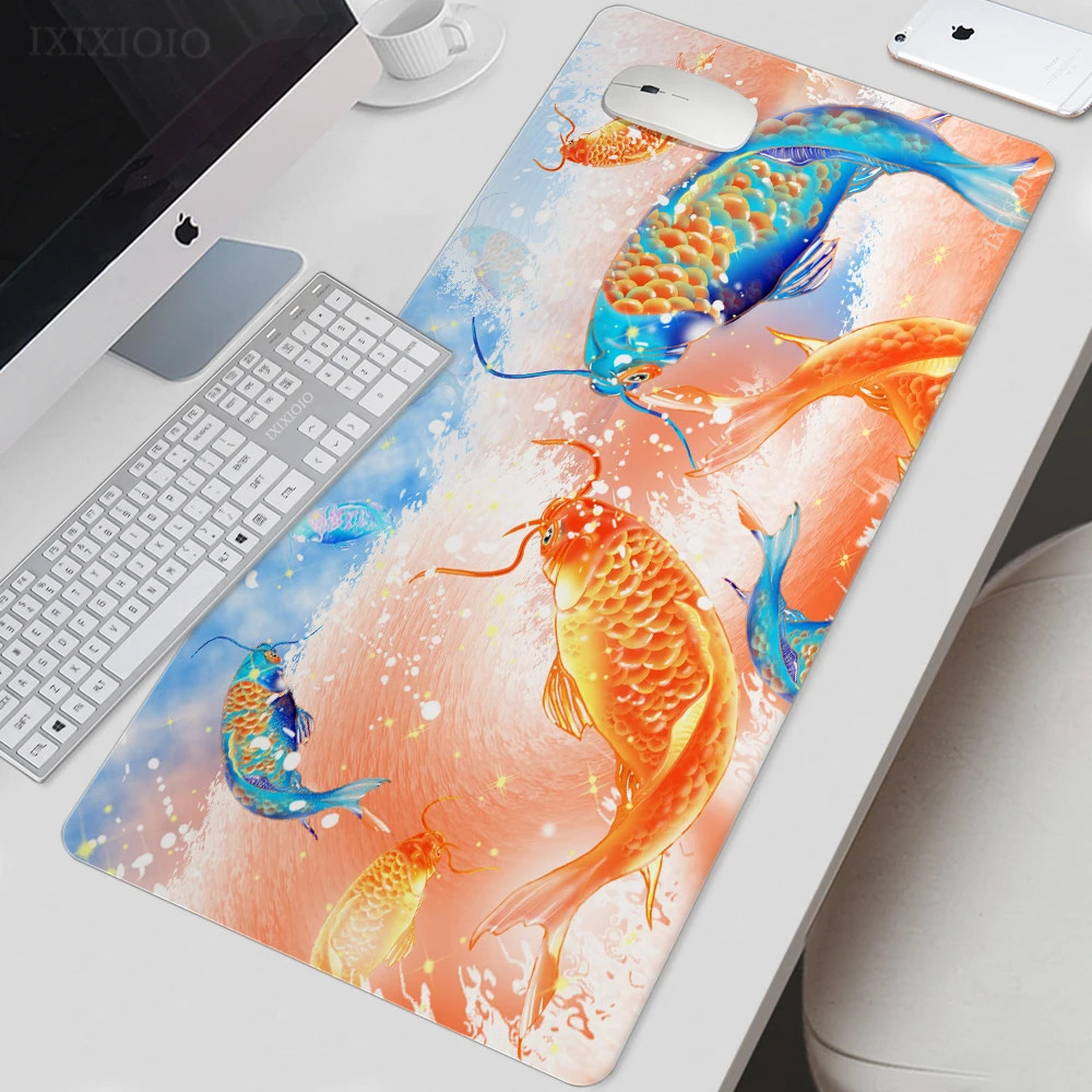 

Игровой коврик для мыши Lucky Koi XL, новый HD компьютерный коврик для мыши XXL, настольные коврики, Мягкий Нескользящий Настольный коврик для мыши и ноутбука, коврики для мыши