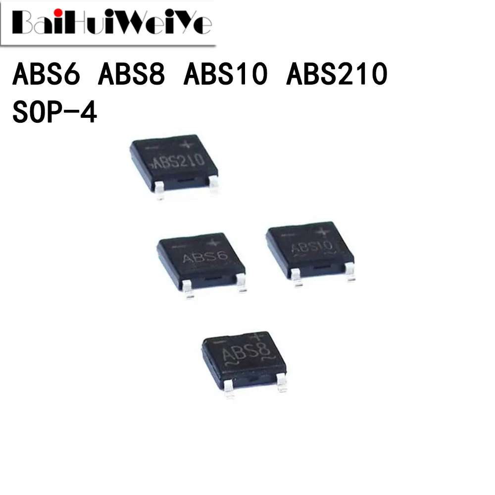 20PCS-ABS210-ABS6-ABS8-ABS10-Bridge-Rectifier-SMD-SOP-4-New-Good ...