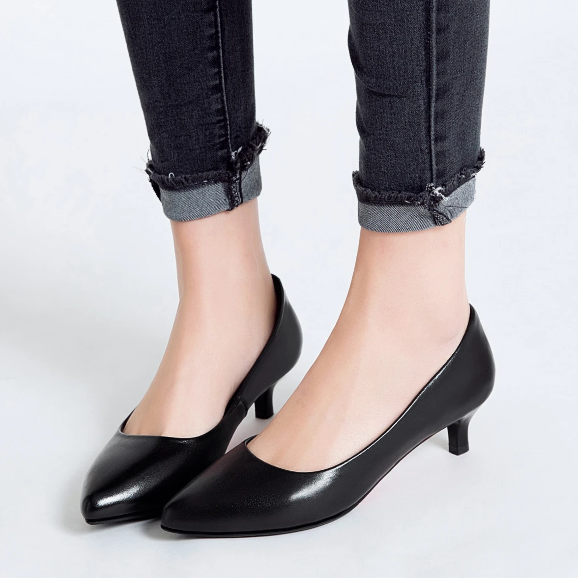 Black Leather Stiletto Boots With Pointed Toe And High Heels For Women And  Kids Casual Office Black Heels Fashion Nova In Large Size 44x12cm From  Happyday818, $64.02 | DHgate.Com