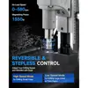 1550W Portable Magnetic Drill Press 11 Drill Bits 2" Boring Diameter 0-580 RPM Stepless Speed Magnetic Force Precision Safety 3