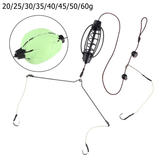 Bait Carp Fishing Feeder Fishing Baits Cages Hook Rig Set Hollow Sinker  Inline Method Cage Feeder Tackle Fishing Accessories - AliExpress