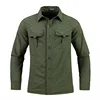 Men Shirt Outdoor Workwear Shirt for Men Quick Dry Breathable Waterproof Long Sleeve Top with Big Pockets Lapel Plus for Spring 4