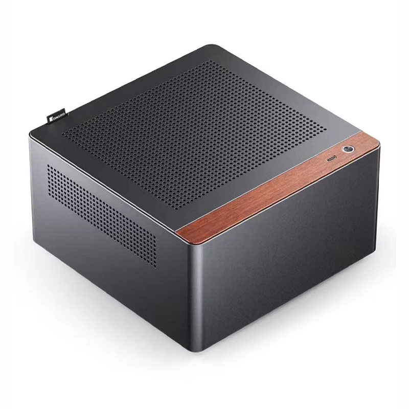 JONSBO NV10/N10 미니 ITX 컴퓨터 케이스 휴대용 실버 알루미늄 합금 데스크탑 컴팩트 데스크탑 DIY 휴대용 호스트 타입-C 실버