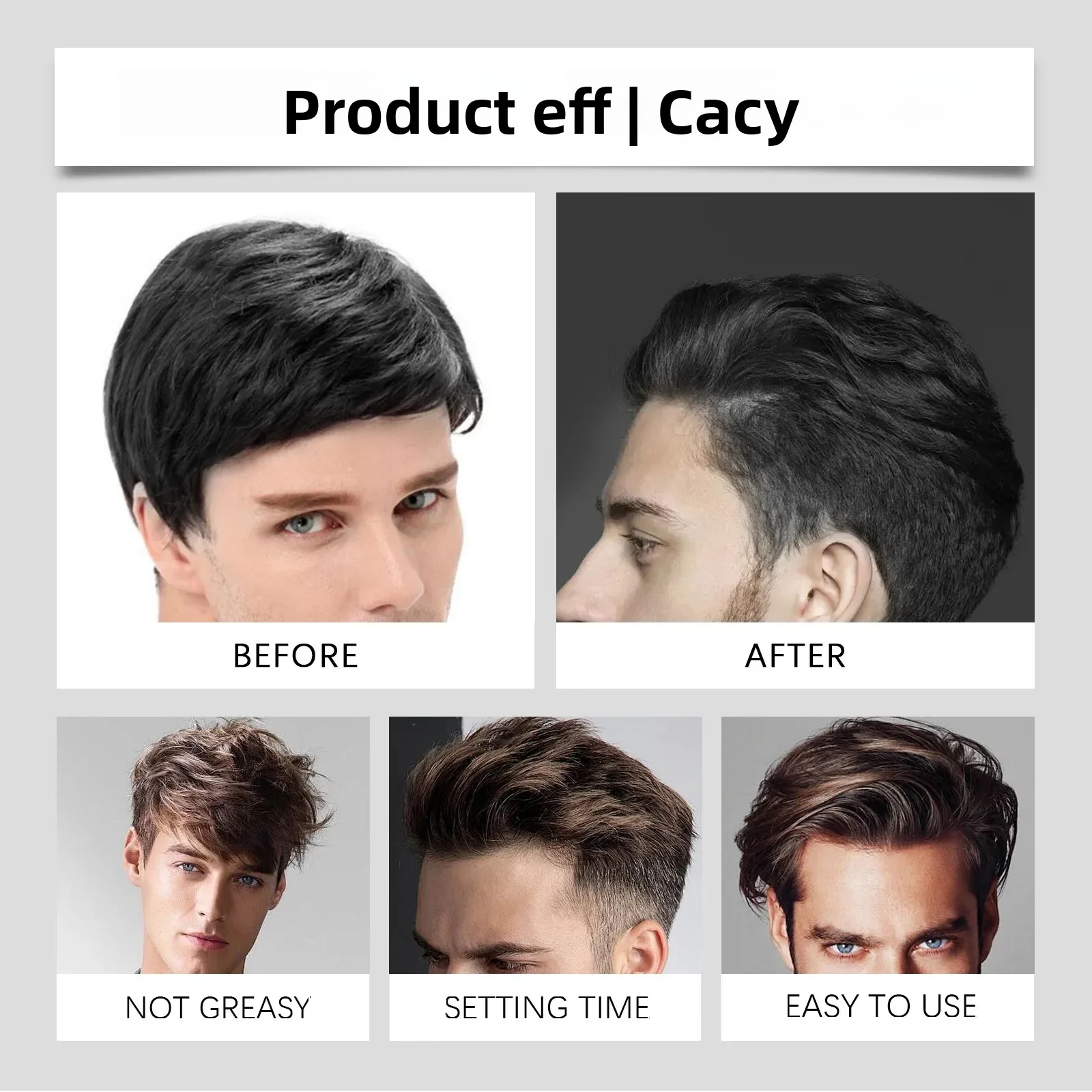 Men Hair Texture Powder Thickening Matte Hair Fiber Powders Long Lasting Styling Non Sticky Fluffy Styling Powder view 5