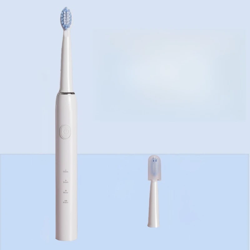 가정용 전동 칫솔, 성인용 3단계 부드러운 칫솔모 전동 칫솔, USB 충전식 음파 전동 칫솔