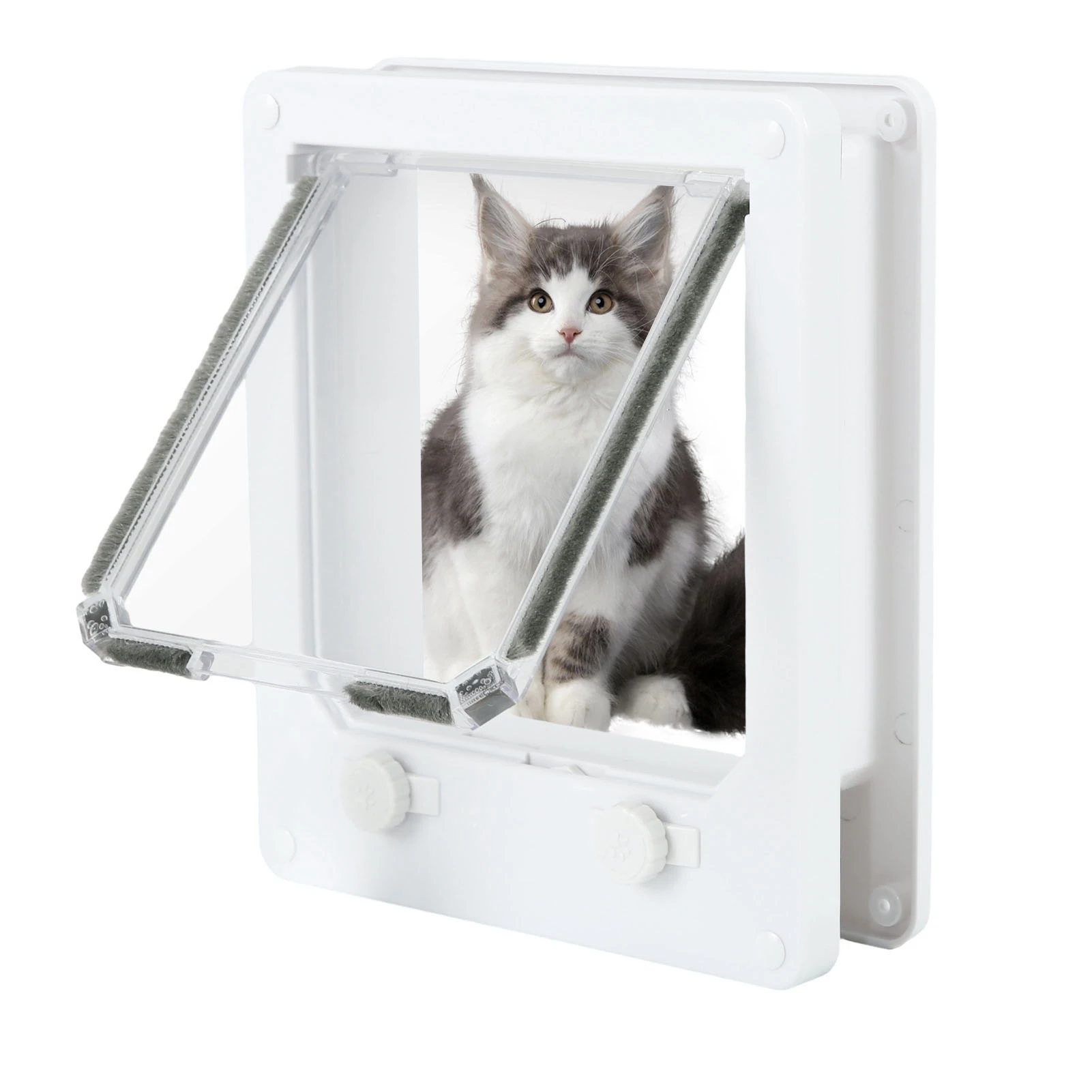 Double Rotary Switch for Pet, Strong Construction, Long Lasting Use, Cat and Dog Flap Door, Easy to Clean, 12x9cm, 23.6x27cm