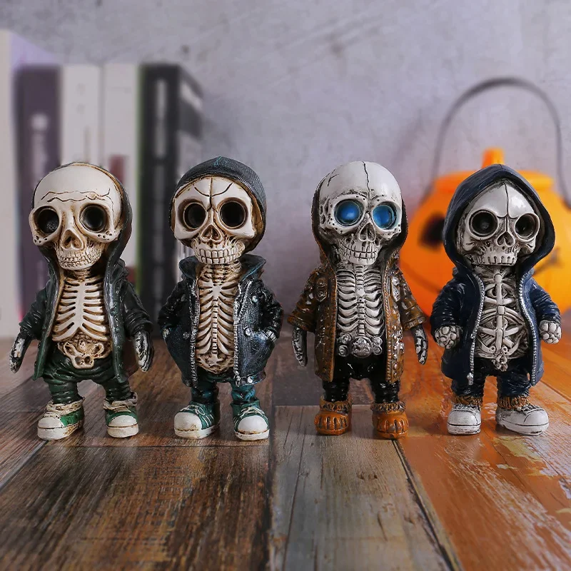 

Halloween Theme Skeleton Doll Resin Ornament Skull Character Statue Home Decoration Gift Ideas Halloween Cool