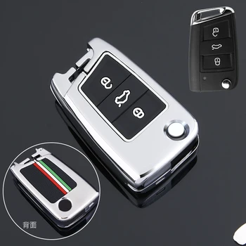 Cover per chiave/telecomando per Volkswagen VW Golf 7 gti mk7 r Touran Skoda Octavia 3 Superb Karoq Kodiaq Seat Leon mk3 Ateca accessori - Cover custodia chiave auto per Volkswagen VW Golf 7 gti mk7 r Touran Skoda Octavia