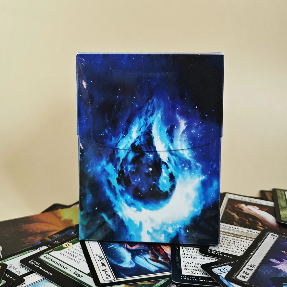 Robuste Karten-Aufbewahrungsbox – Island/Wald/Berg/Schmelze/Sumpfkarten-Deckbox für 100+ Sammelkarten, Spielkarten – Detail 5