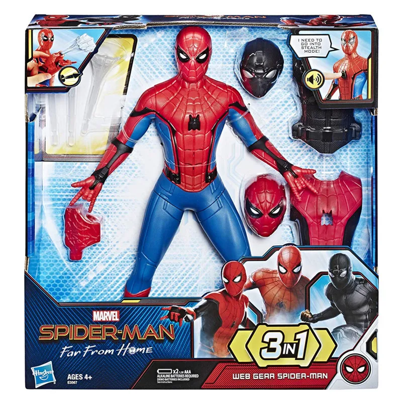 

Genuine Hasbro Marvel Can Voice Spider-Man Doll Hero Expedition Model Toys Action Figures 3IN1 Cross-dressing Boy Gift