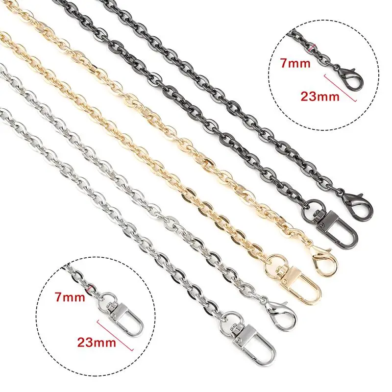 120Cm Bag Chain Accessories Women Shoulder Bag Gold Chain Metal Bag Chain  Strap Crossbody Bag Part Belt Chain For Bag Chain Bag Accessories