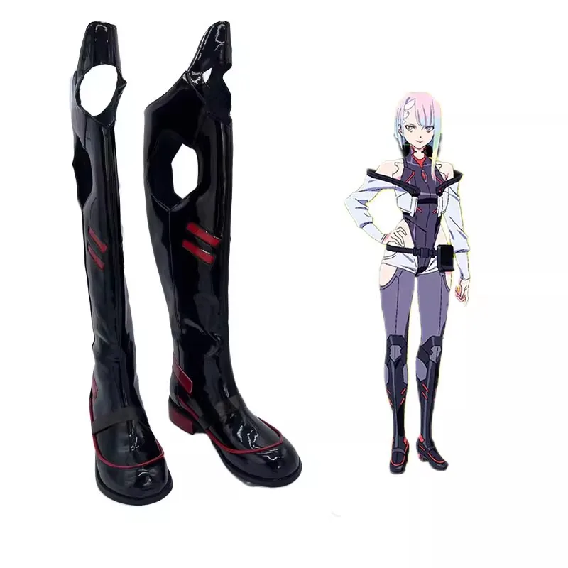Cyberpunk Edgerunners Lucy-Inspired PU High Heel Boots