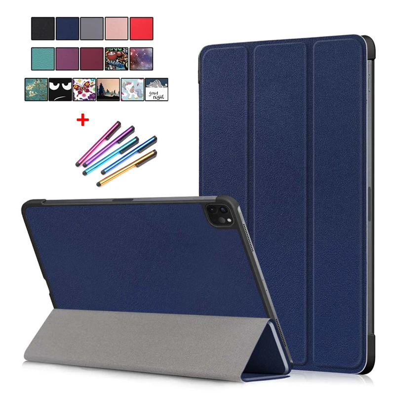 

Case For Funda iPad Pro 11 Case 2020 2021 Tri-Fold PU Leather Magnetic Stand Tablet Coque For iPad Pro 11 2021 Case + Gift