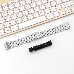 Stainless Steel QuickFit Watch Band - Premium Metal Bracelet, 22mm/26mm - QuickFit 26mm (Silver)
