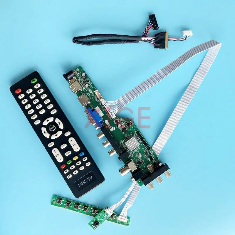 

For B140RTN02 B140RTN03 Controller Driver Board Digital Signal DVB Laptop Monitor 14" 1600*900 2AV+USB+DHMI+VGA Kit LVDS 40 Pin