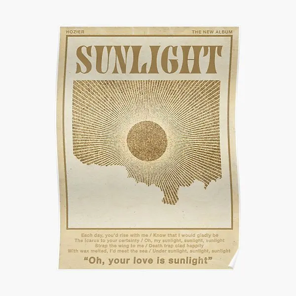 

Sunlight Hozier Poster Decor Picture Modern Painting Vintage Print Art Wall Room Decoration Mural Home Funny No Frame