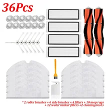 

36pcs Detachable Main Brush HEPA Filter Side Brush For Xiaomi Roborock S5 Max S50 S51 S55 S6 S6 Accessories Vacuum Cleaner Parts