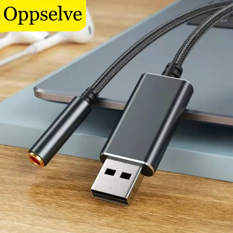 External Sound Card Adapter USB to 3.5 mm Jack Audio Conversion Line For Laptop Speaker Microphone Earphone 2 in 1 Connector