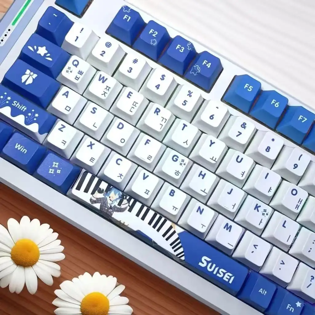 키캡 홀로라이브 키캡 132 키 캡, Vtuber 홀로라이브 키 커버, PBT DYE SUB Cherry MX 크로스 축 스위치, 기계식 키보드용 키캡