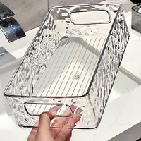 Acrylic Storage Box Desktop Cosmetics Transparent Plastic Box Dormitory Household Facial Mask Skin Box Refrigerator Storage Box 1