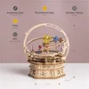 Robotime Rotating Starry Night Mechanical Music Box 3D Wooden Puzzle Assembly Model Building Craft Kits for Children Kids AMK51 6