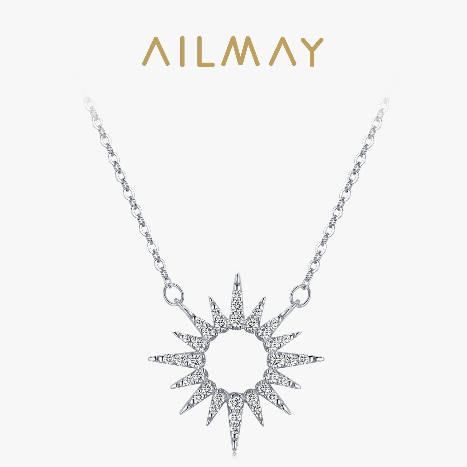 

Ожерелье Ailmay женское из серебра 925 пробы с блестящим прозрачным Цирконом