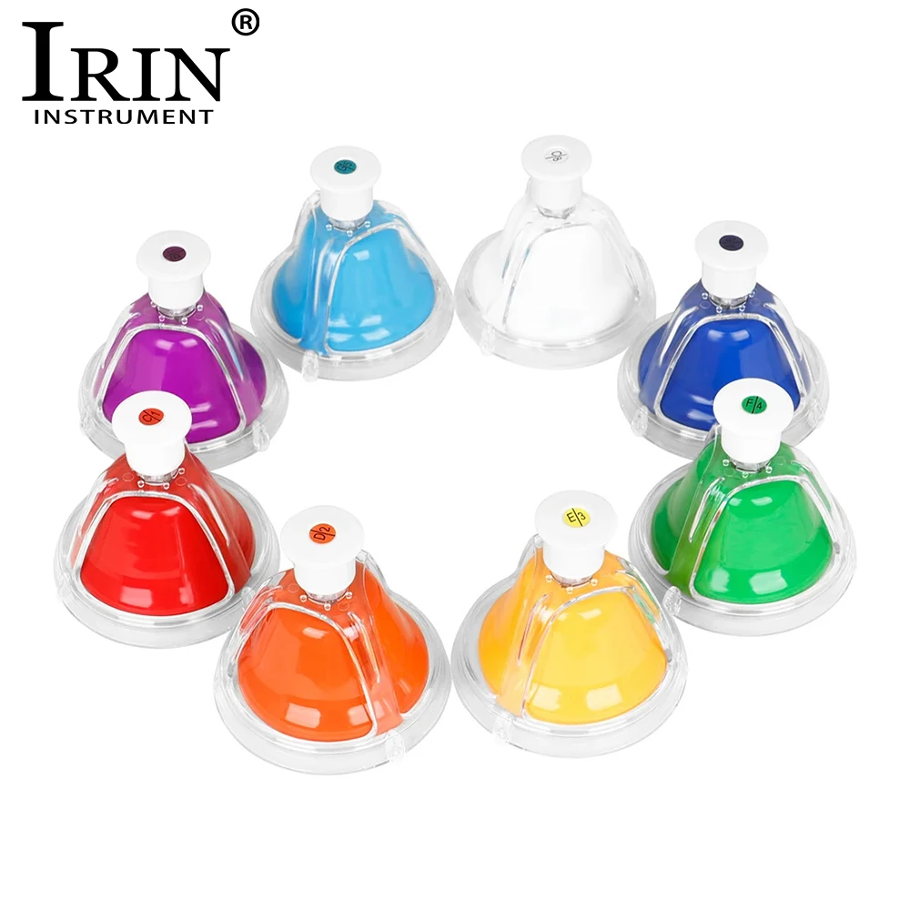 Hand Bell IRIN 8 Tone Handbell Colorful Hand Bells Orff Percussion Musical Instrument Child Toy