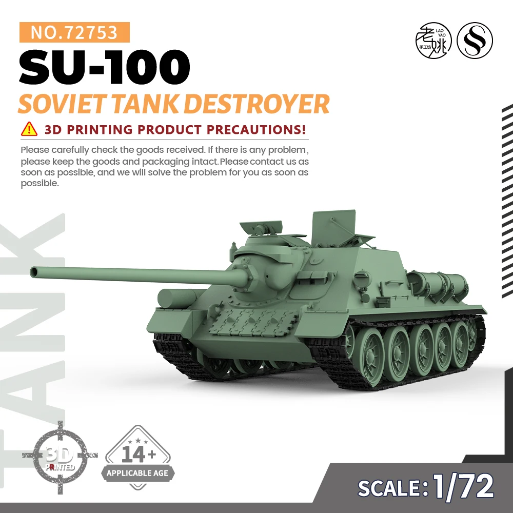 

7-SSMODEL SS72753 1/72 Military Model Kit Soviet SU-100 Tank Destroyer