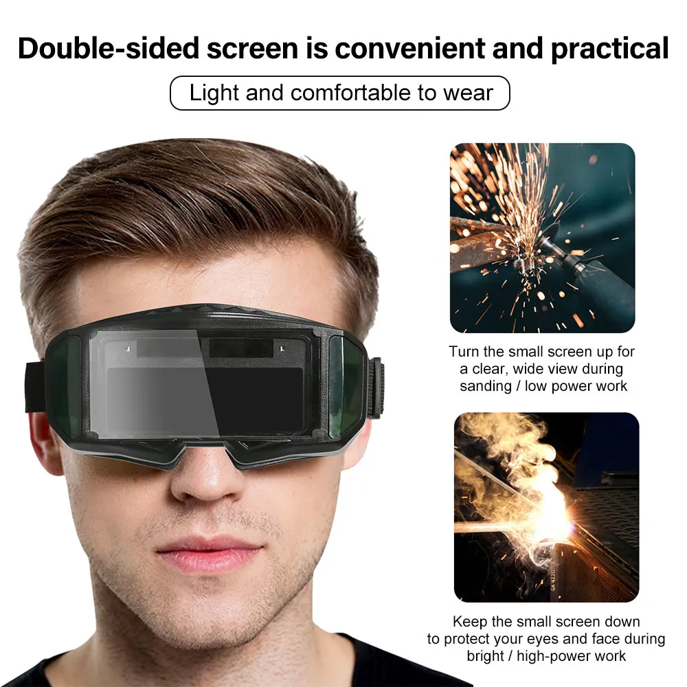 Advanced Auto-Dimming True Color Welding Goggles with Large View