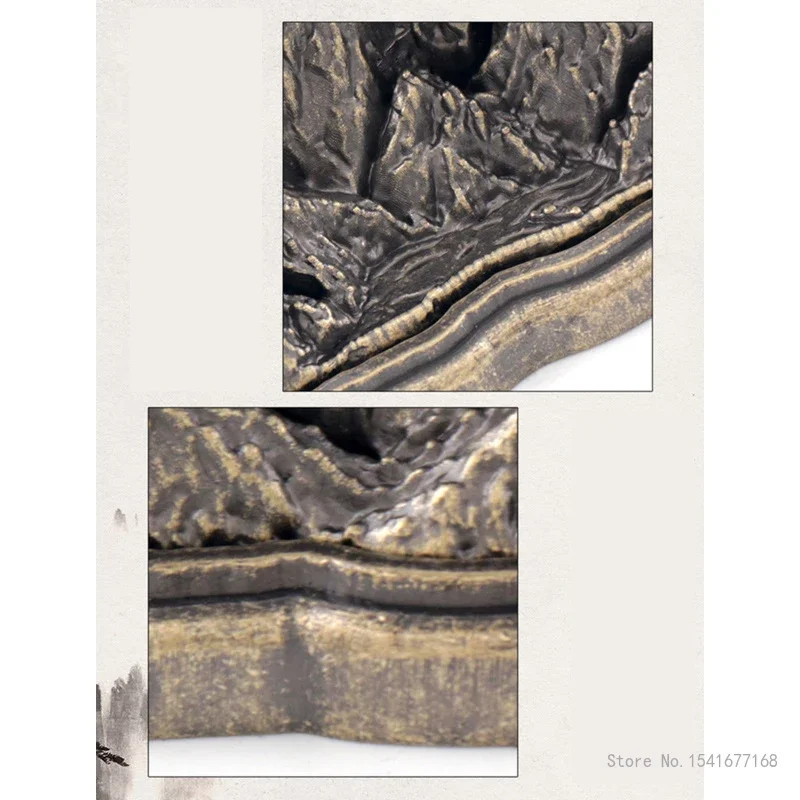 Retro Metal Incense Burners Mountain Peak Shape, Indoor Line Aroma Rack, Tea Living Room Bedroom Decoration, Home Fragrance, 1Pc