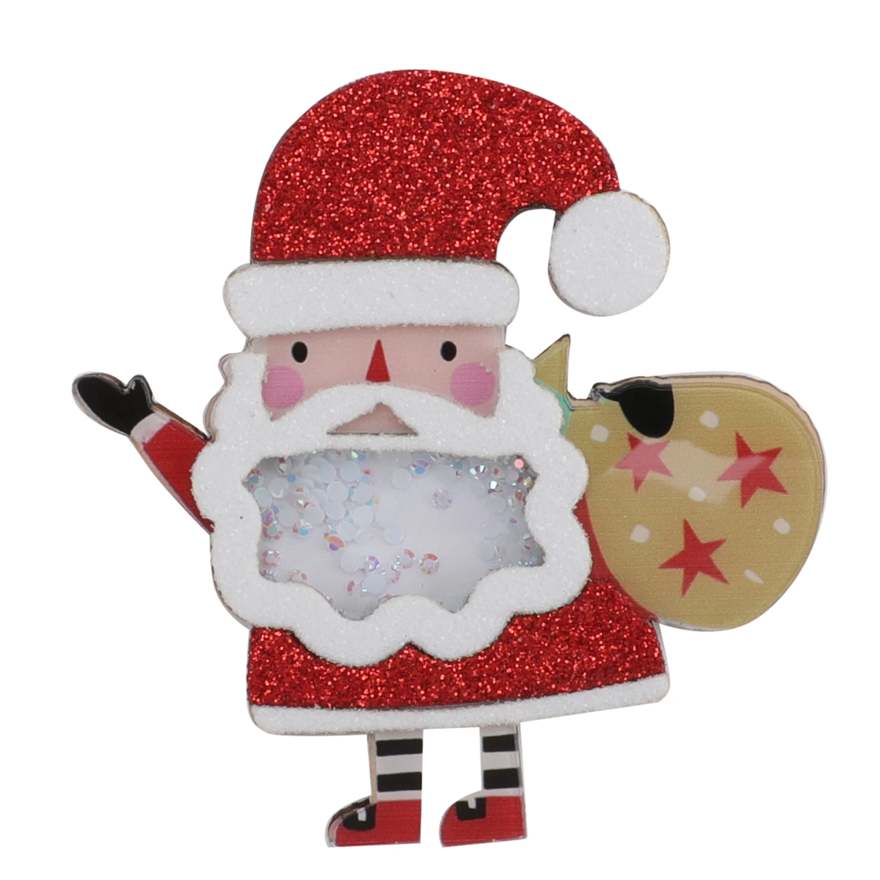 

5Pcs Santa Claus Series quick sand shaker resin cabochon DIY material accessories