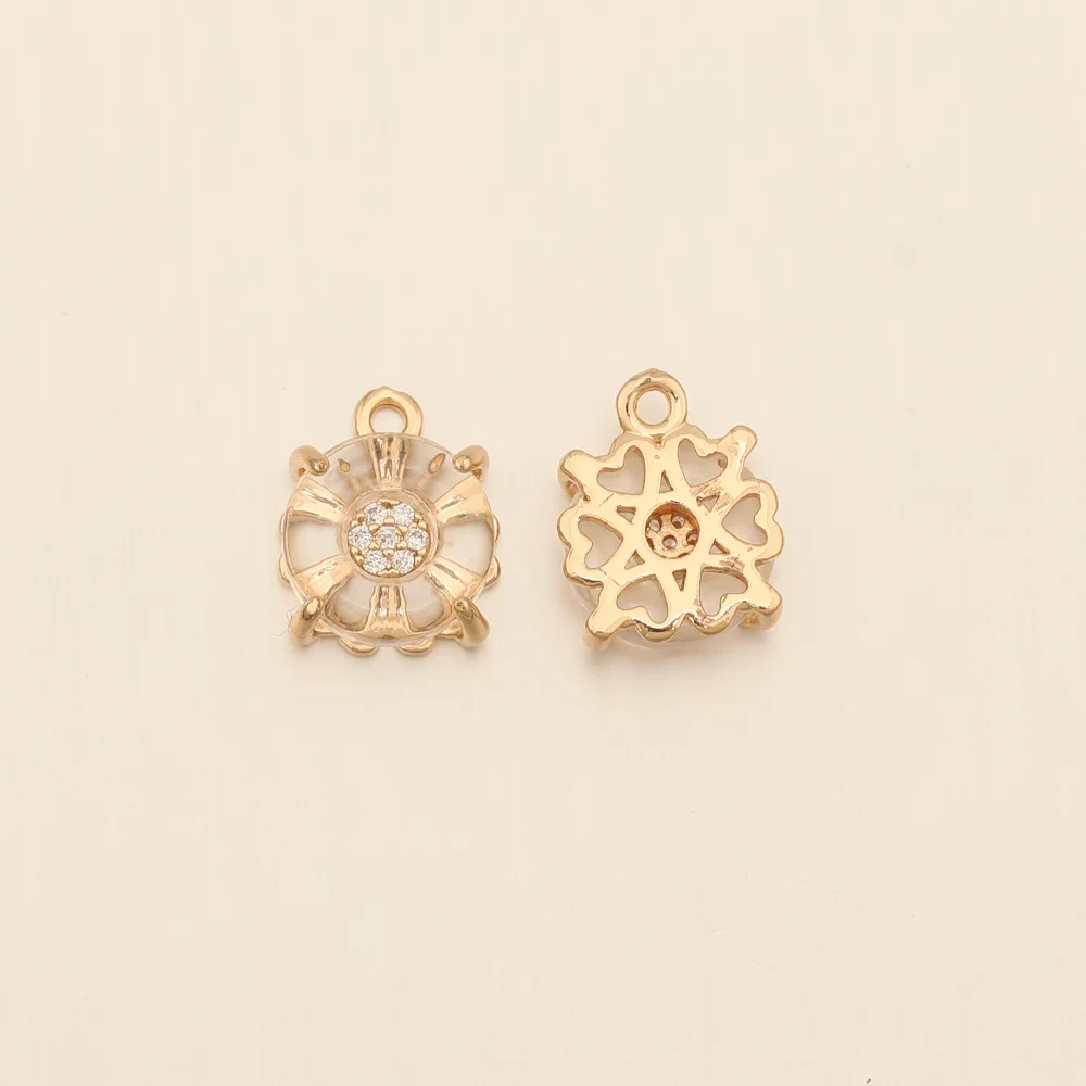 Cordial Design 10*13MM 50Pcs CZ Charms/Round Shape/Hand Made/Crystal Pendant/Jewelry Findings & Components/DIY Jewelry Making - cordial