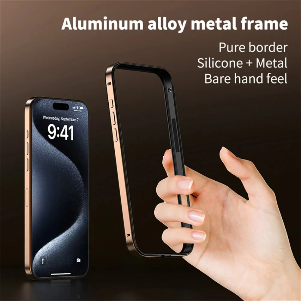 Titanium Shockproof Business Phone Case with Bare Grip Design