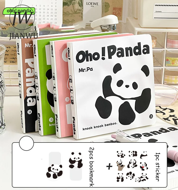 Panda様 JIANWU 100 Sheets Panda Is Coming Series Simple Cartoon