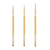 1/3Pcs Double Sided Bamboo Nail Brush Gel Brush For Manicure UV Gel Extension Pen For Nail Polish Painting Drawing Brush Tools 1