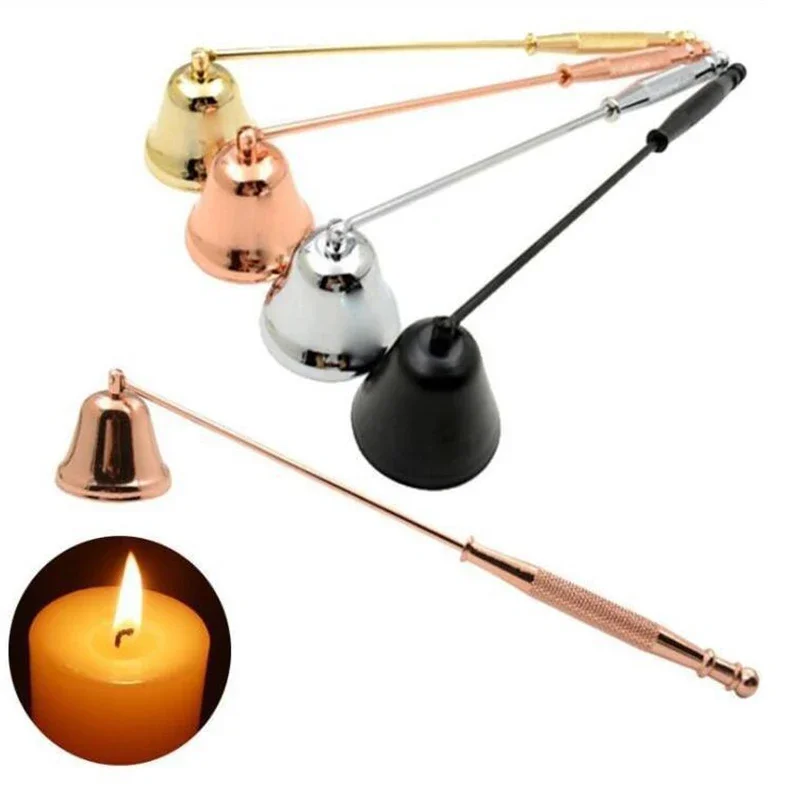 Candle damper Candle Stainless Tool Long Handle Bell Extinguisher Accessory Wicks Out Steel Extinguish Putting Accessories SB079