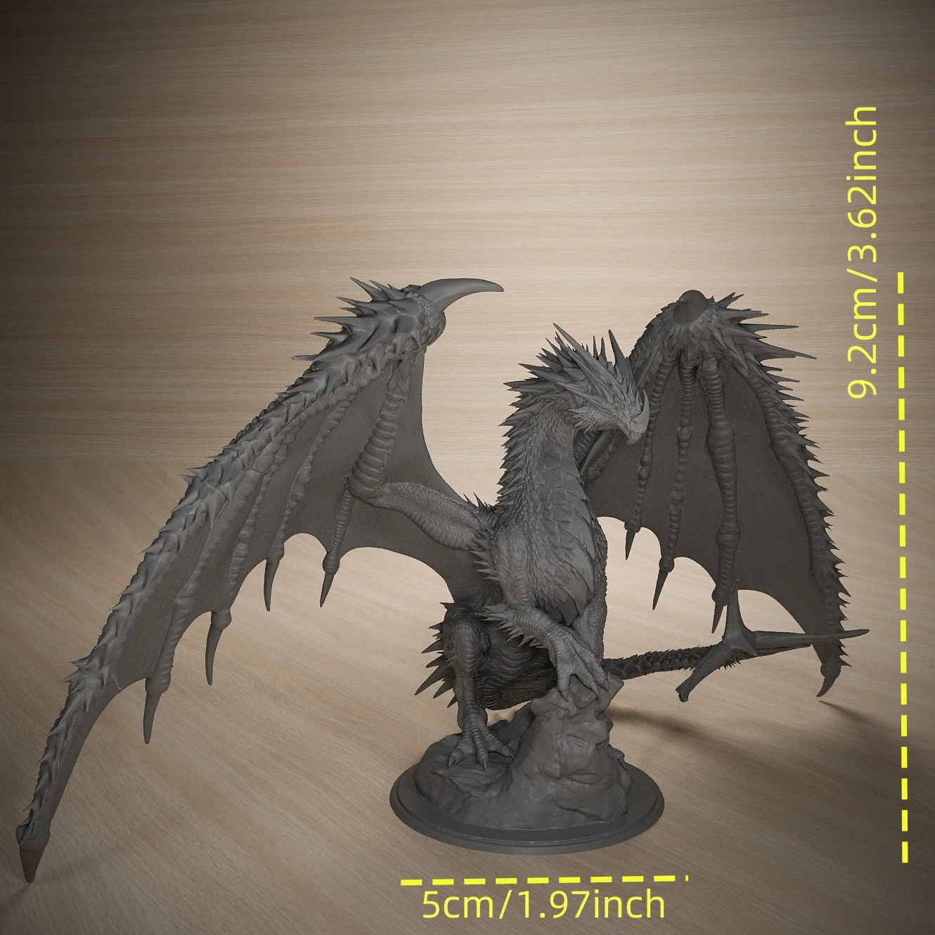 Ancient Red Dragon 50mm Tabletop Games Model Unpainted Miniatures For Tabletop Games And Role-playing Room Decorations 6