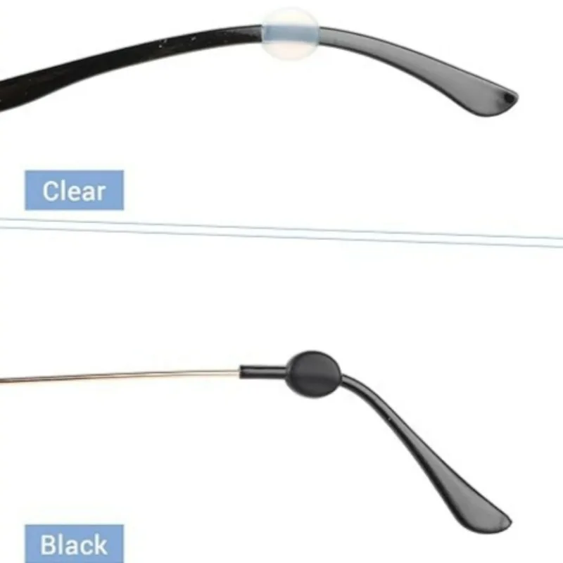 Glasses Antiskid Ear Hook Eyeglasses Clear Silicone Anti Slip Holder Spectacles Leg Round Ear Sleeve Eyewear Transparent Bracket