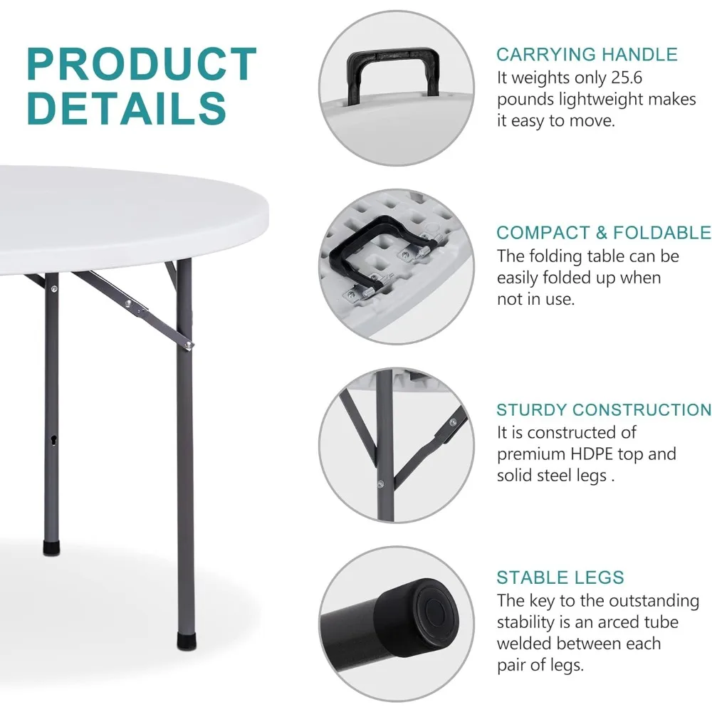 4 Foot Round Folding Table 4